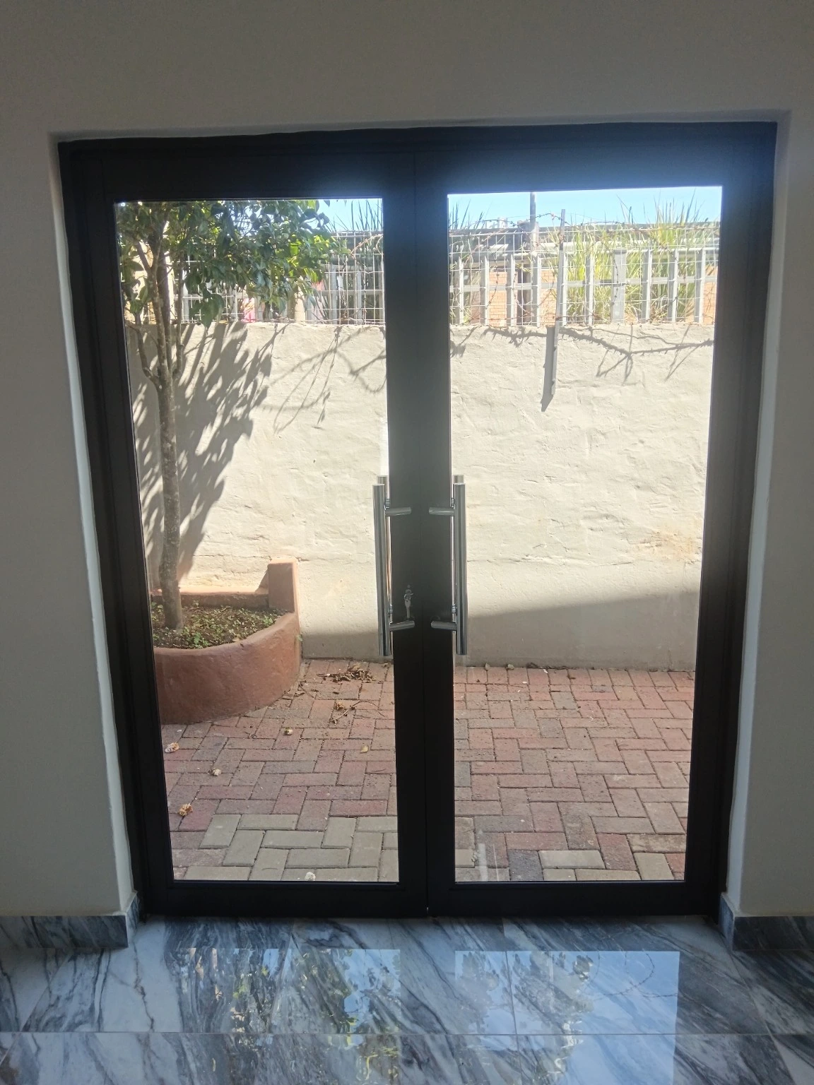 Black aluminium residential window and door
