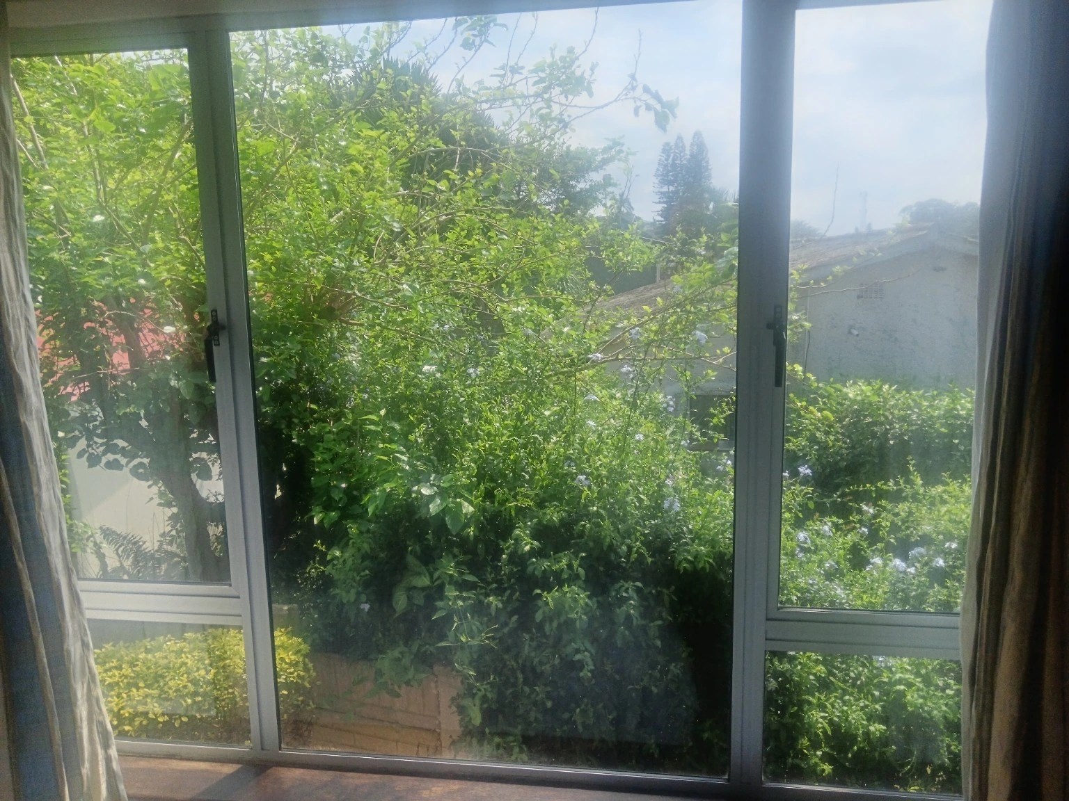 White aluminium residential window installation